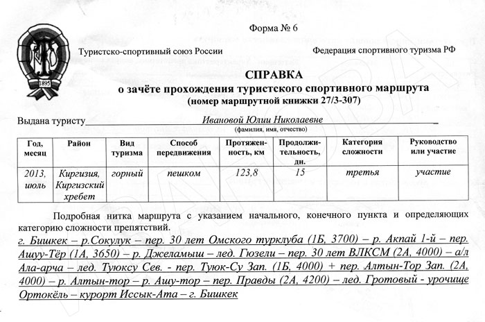 Туристы справок. Справка для туризма. Справка о зачете прохождения туристского спортивного маршрута. Справка для спортивного туризма. Справка о зачете похода; туризм.